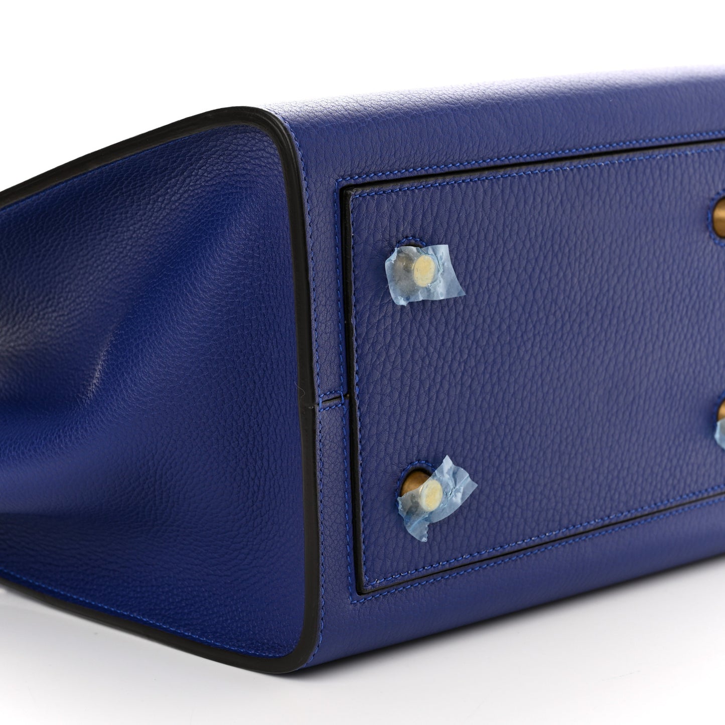 Crisped Calfskin Mini Tie Knot Tote Indigo