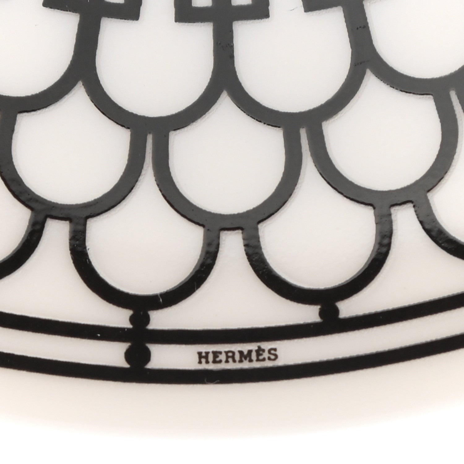 Hermes Porcelain H Deco Coffee Cup And Saucer Set Of 2 Black 11 of 14