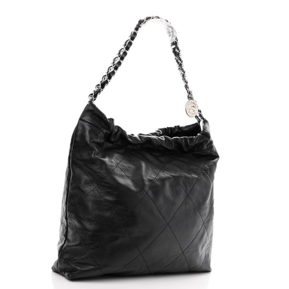 Chanel Shiny Calfskin Quilted Chanel 22 Black 4 of 10