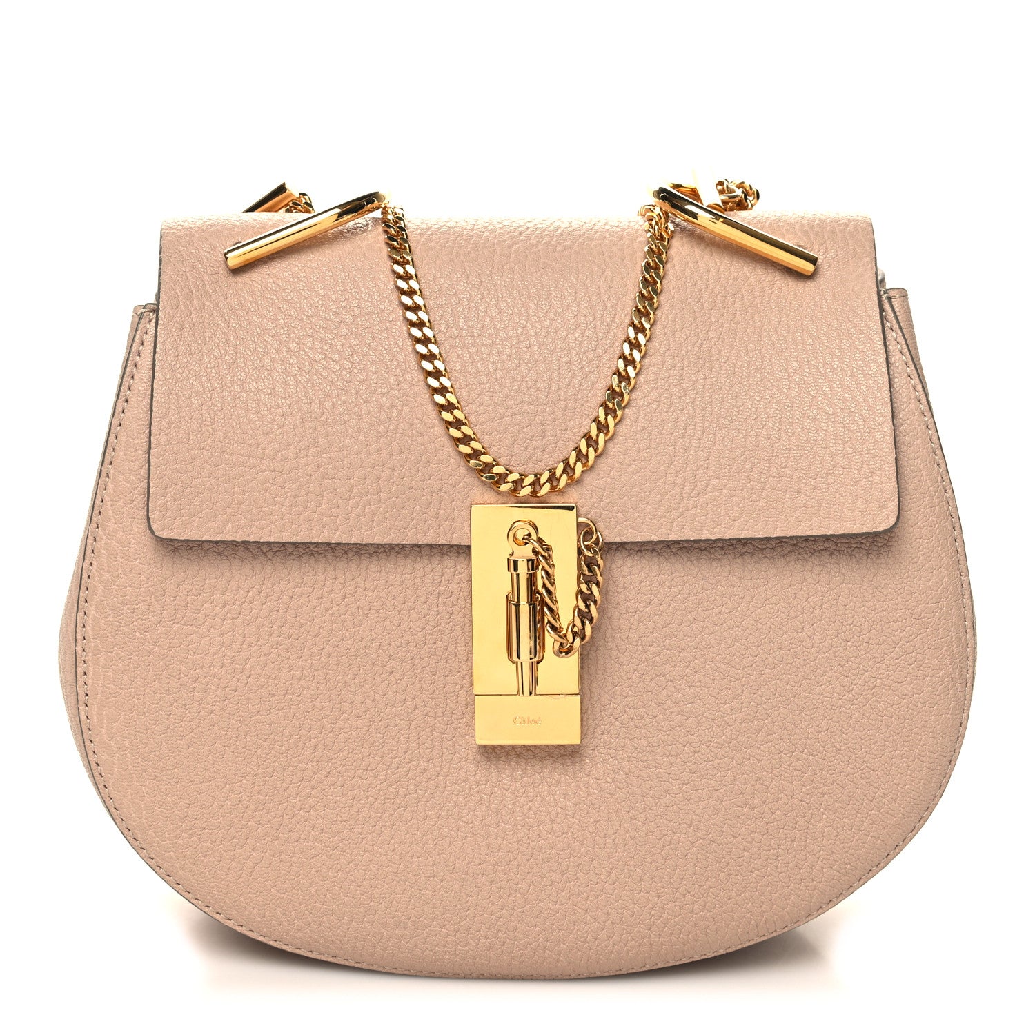 Chloe Grained Lambskin Medium Drew Shoulder Bag Cement Pink 1 of 10
