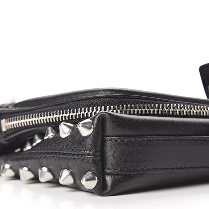 Alexander McQueen Calfskin Studded Padlock Skull Clutch Black 5 of 9