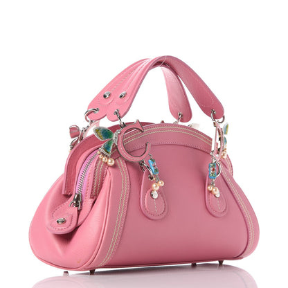 Christian Dior Calfskin Small Butterfly Detective Satchel Pink 3 of 12