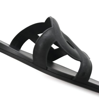 Hermes Rubber Aloha Sandals 38 Black 9 of 9