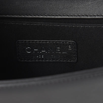 Chanel Calfskin Pearl Tweed Small Boy Flap Black 5 of 8