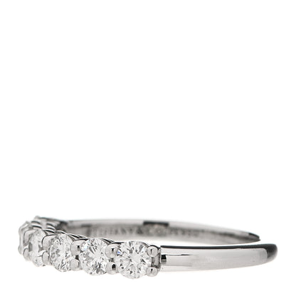 Tiffany Platinum Diamond 3mm Embrace Half Circle Band Ring 49 5 3 of 5