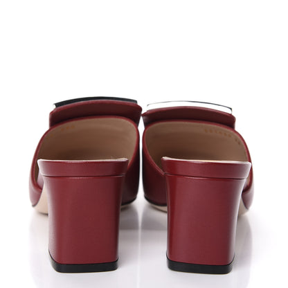 Gucci Malaga Kid Crystal Square G Madelyn Mules 38 Romantic Cerise 6 of 10