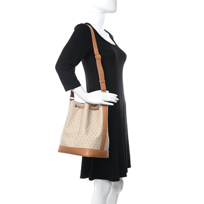 Saint Laurent Canvas All-Over Monogram Bucket Bag Brown 3 of 13