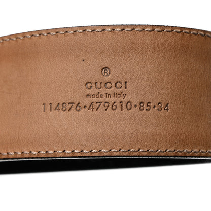 Gucci Canvas Interlocking G Belt 85 34 Black 3 of 6