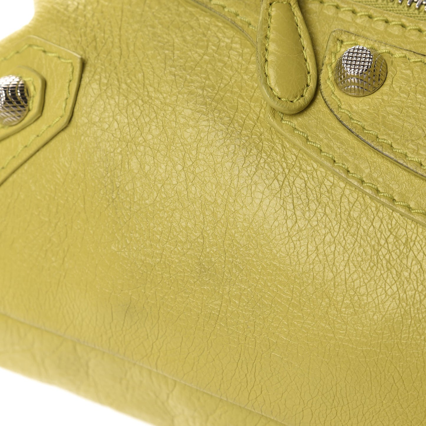 Agneau Giant 12 Silver Hardware First Jaune Poussin