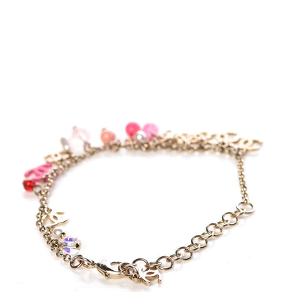 Chanel Pearl Beaded CC Bracelet Pink Gold 3 of 5