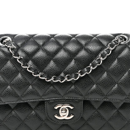 Chanel Caviar Quilted Medium Double Flap Black 8 of 10