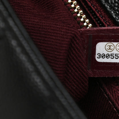 Chanel Caviar Lizard Embossed Quilted Chevron Small Coco Handle Flap Black 7 of 9