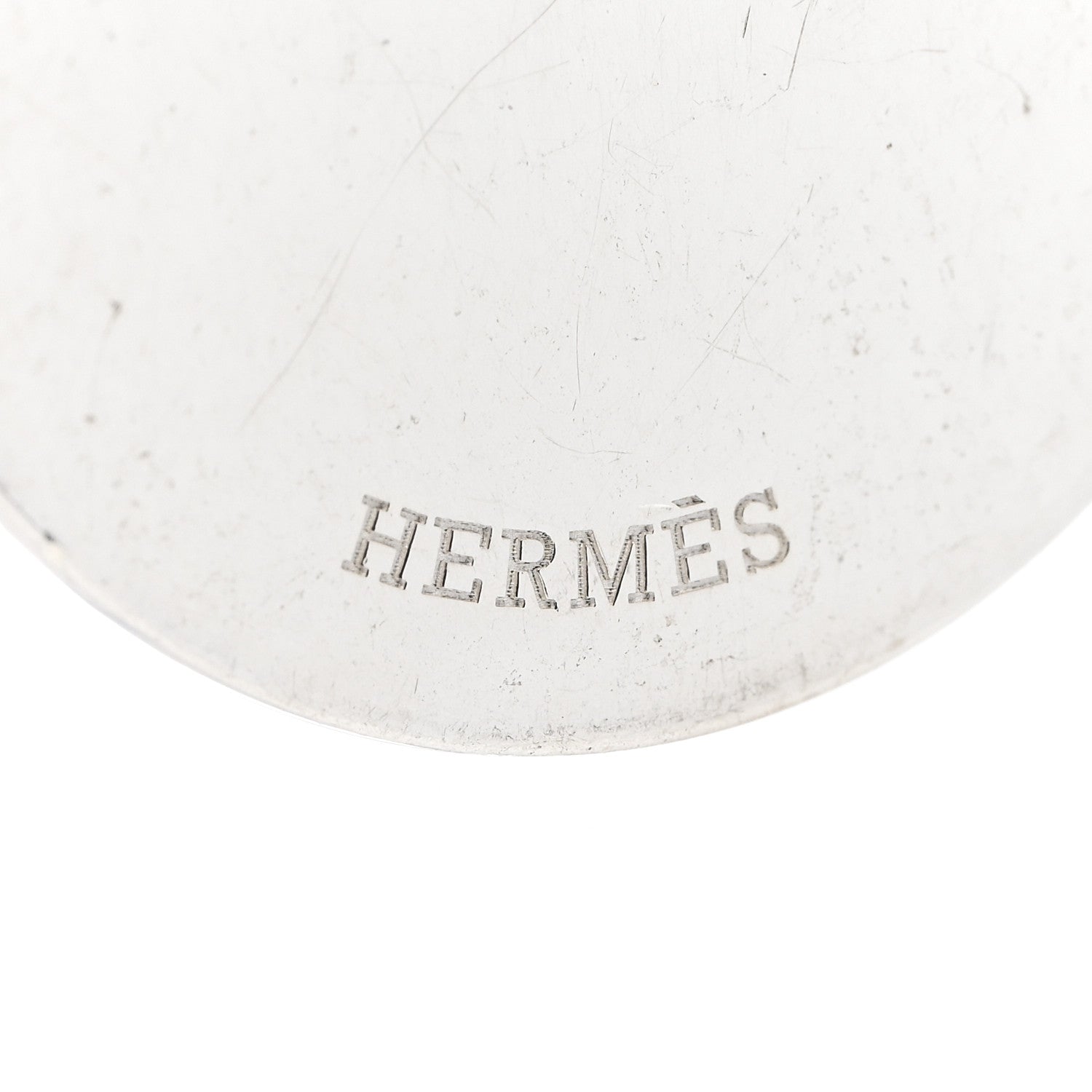 Hermes Sterling Silver 18K Rose Gold MM Ex-Libris Long Pendant Necklace 6 of 8
