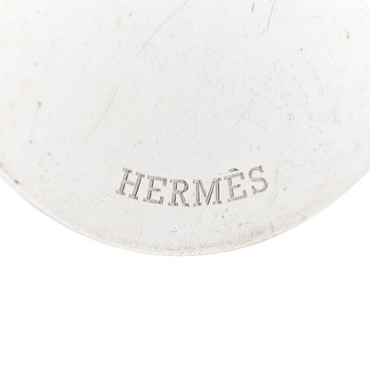 Hermes Sterling Silver 18K Rose Gold MM Ex-Libris Long Pendant Necklace 6 of 8
