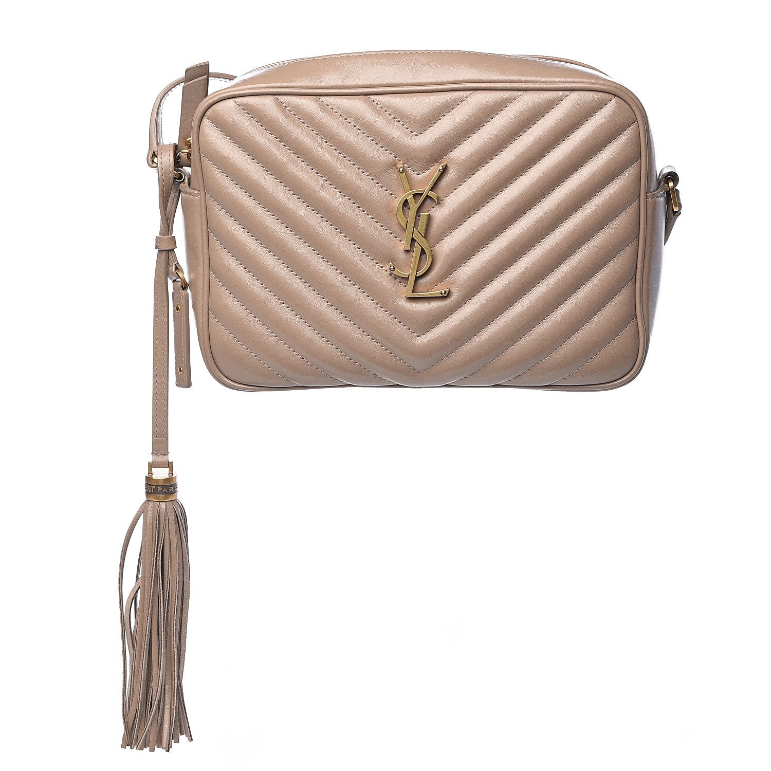 Saint Laurent Calfskin Matelasse Lou Camera Bag Dusty Grey 1 of 10