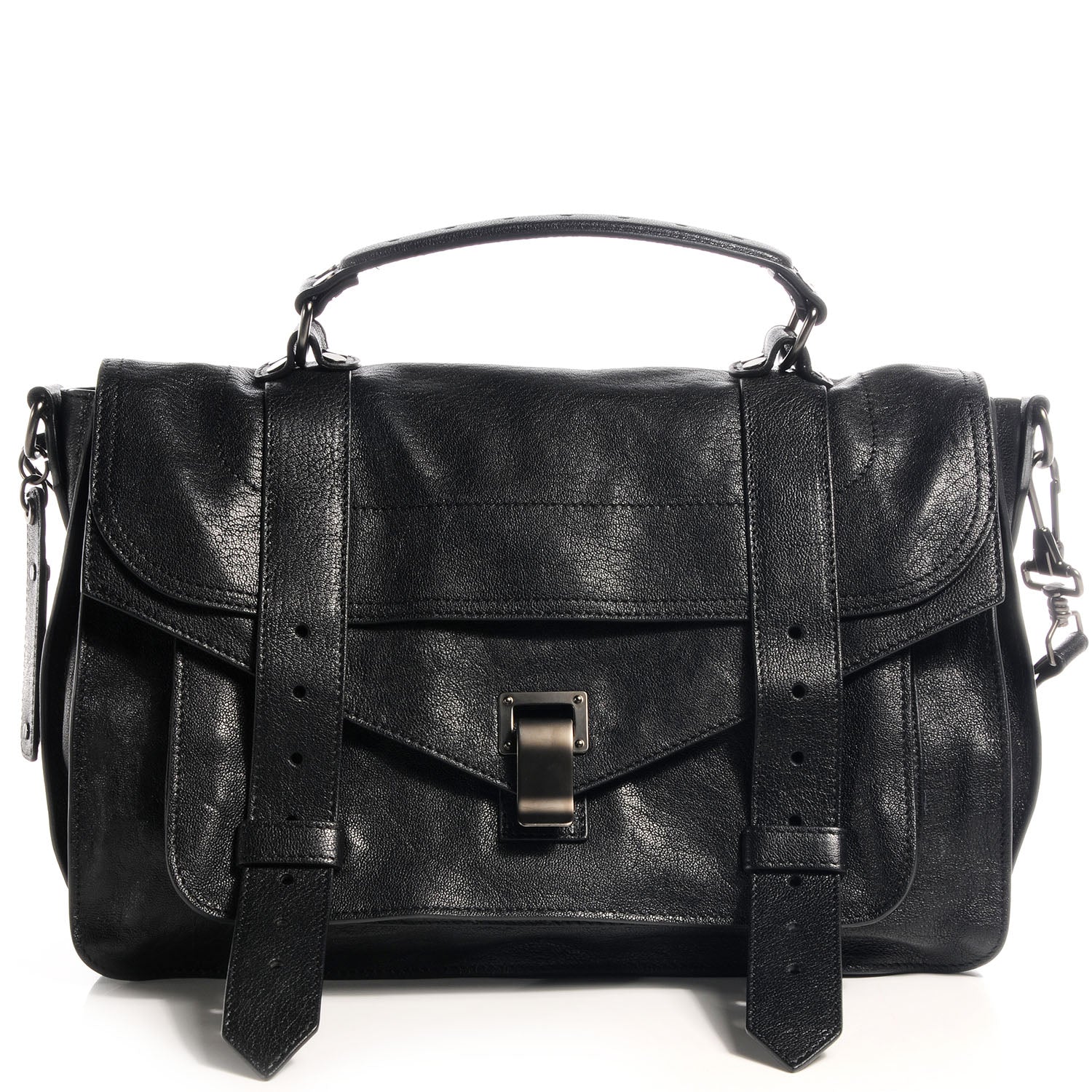 Proenza Schouler Lambskin PS1 Medium Satchel Black 1 of 12