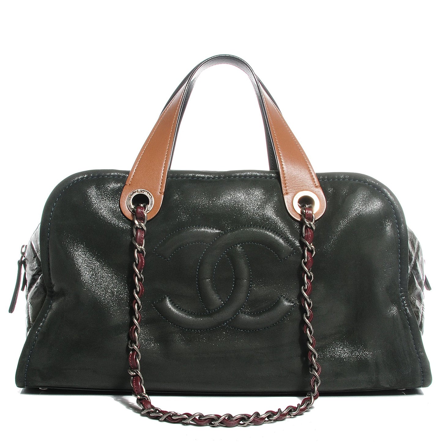 Iridescent Calfskin In The Mix Bowler Green
