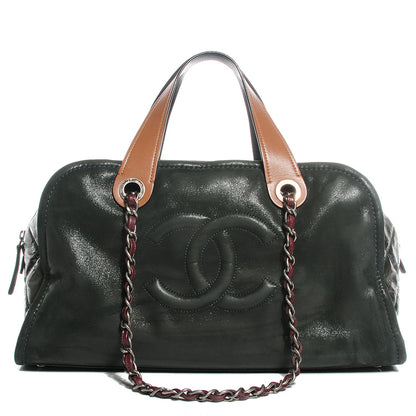 Chanel Iridescent Calfskin In The Mix Bowler Green 1 of 7