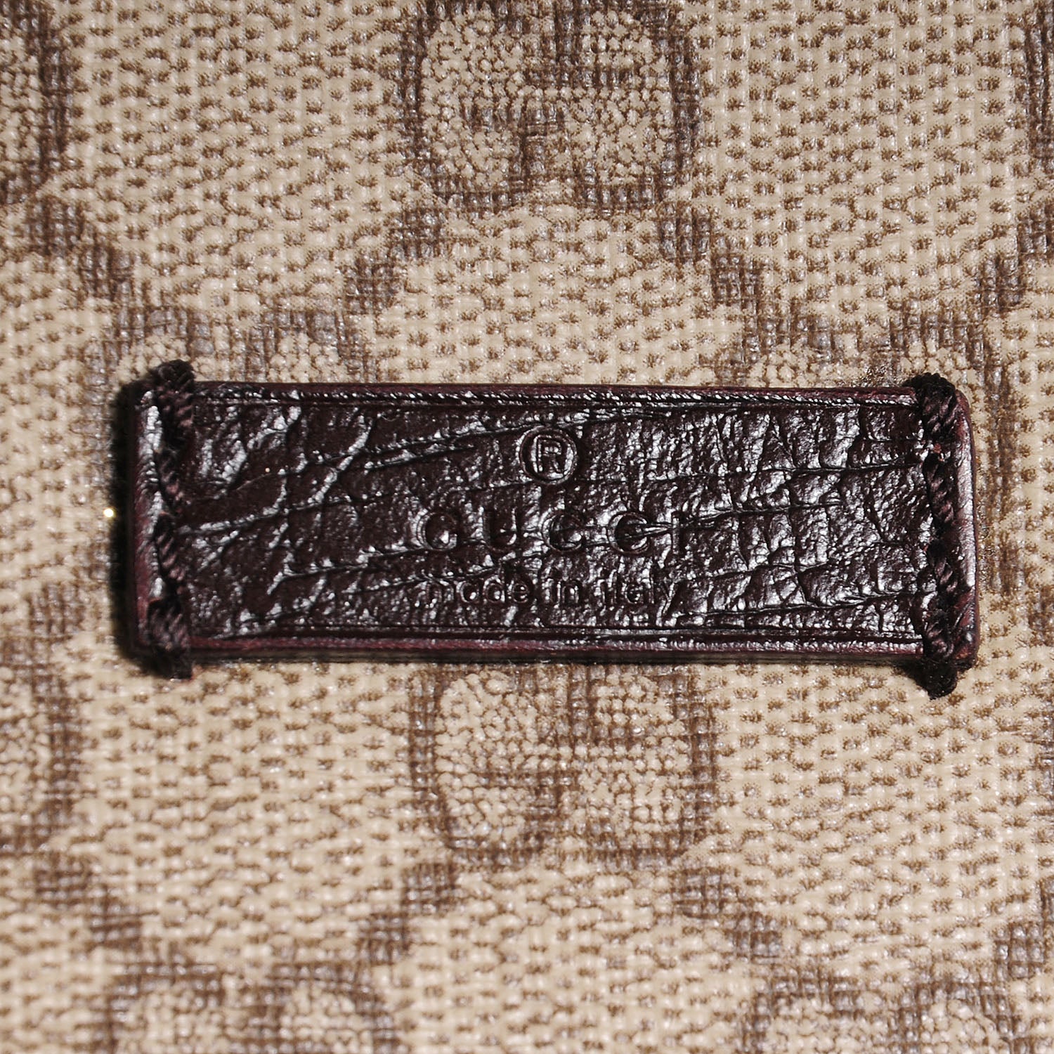Gucci GG Plus Monogram Large Double Buckle Flap Messenger Bag Beige Dark Brown 7 of 9