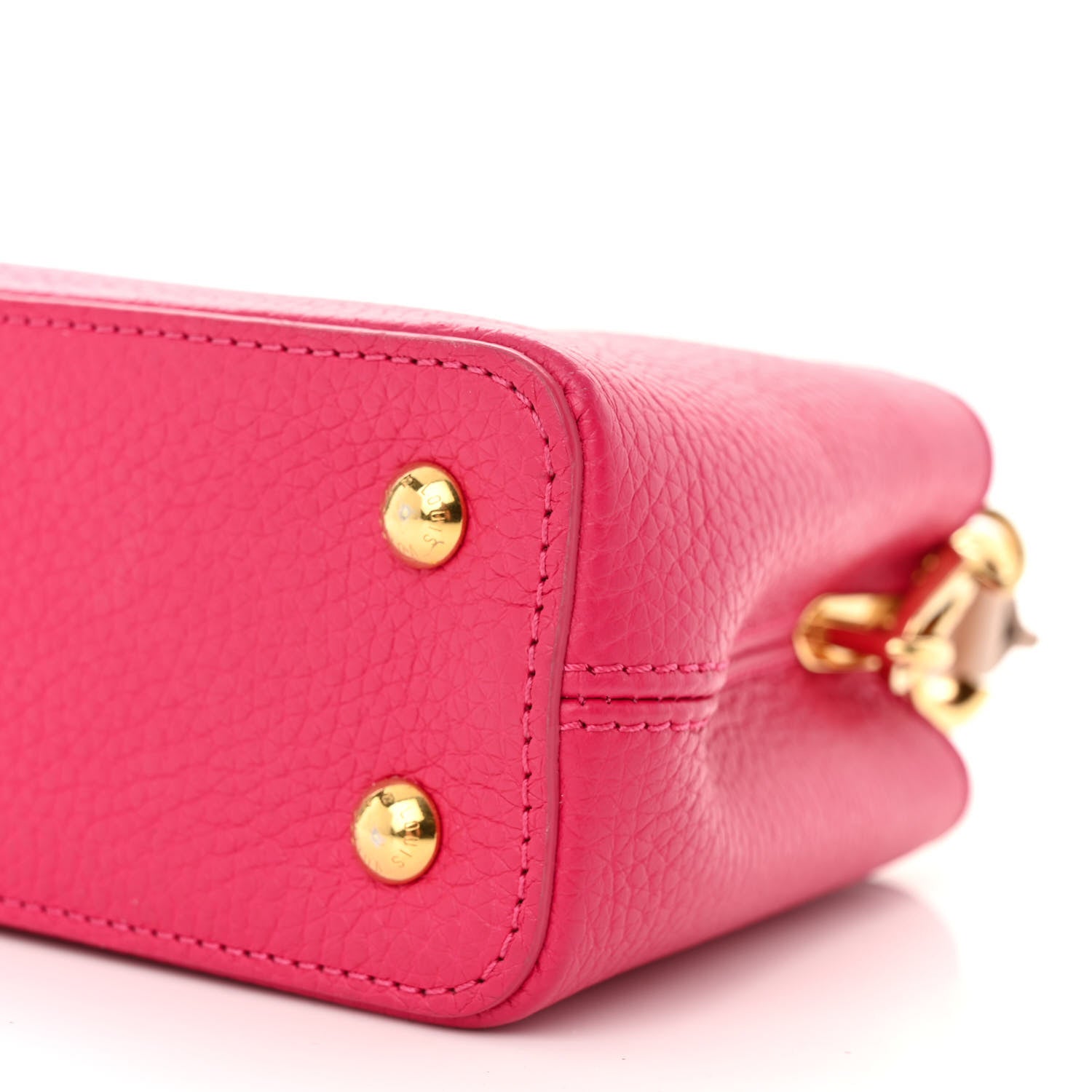 Louis Vuitton Taurillon Flower Chain Capucines Mini Rose Pondicherry 9 of 12