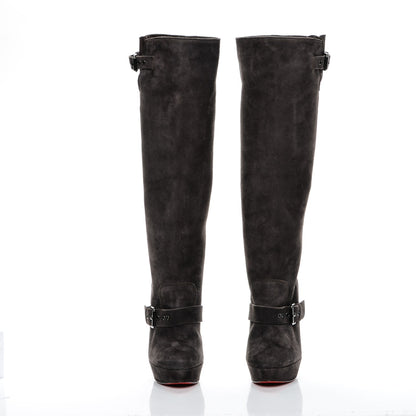 Christian Louboutin Suede Royal Harletty 140 Boots 41 Africa 2 of 9