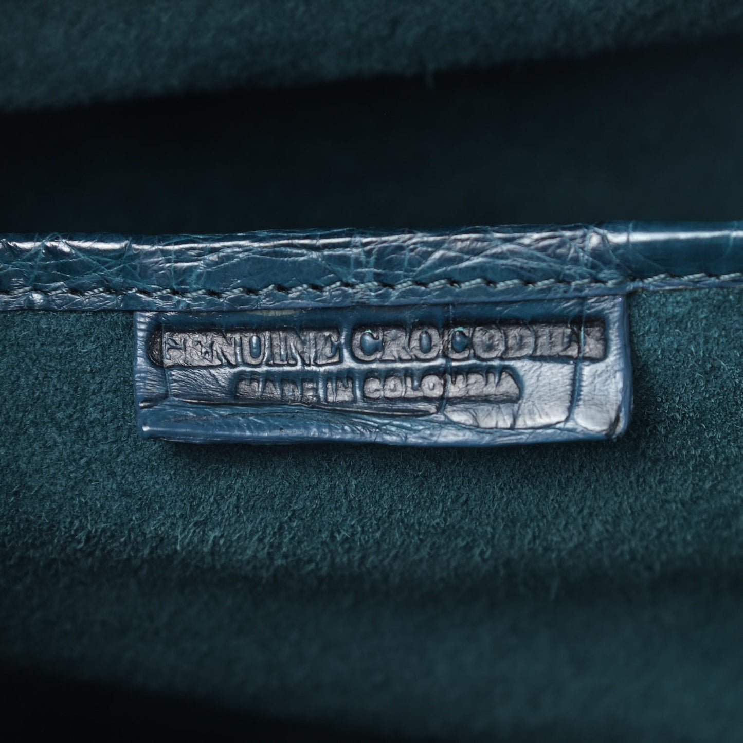 Crocodile Woven Satchel Blue