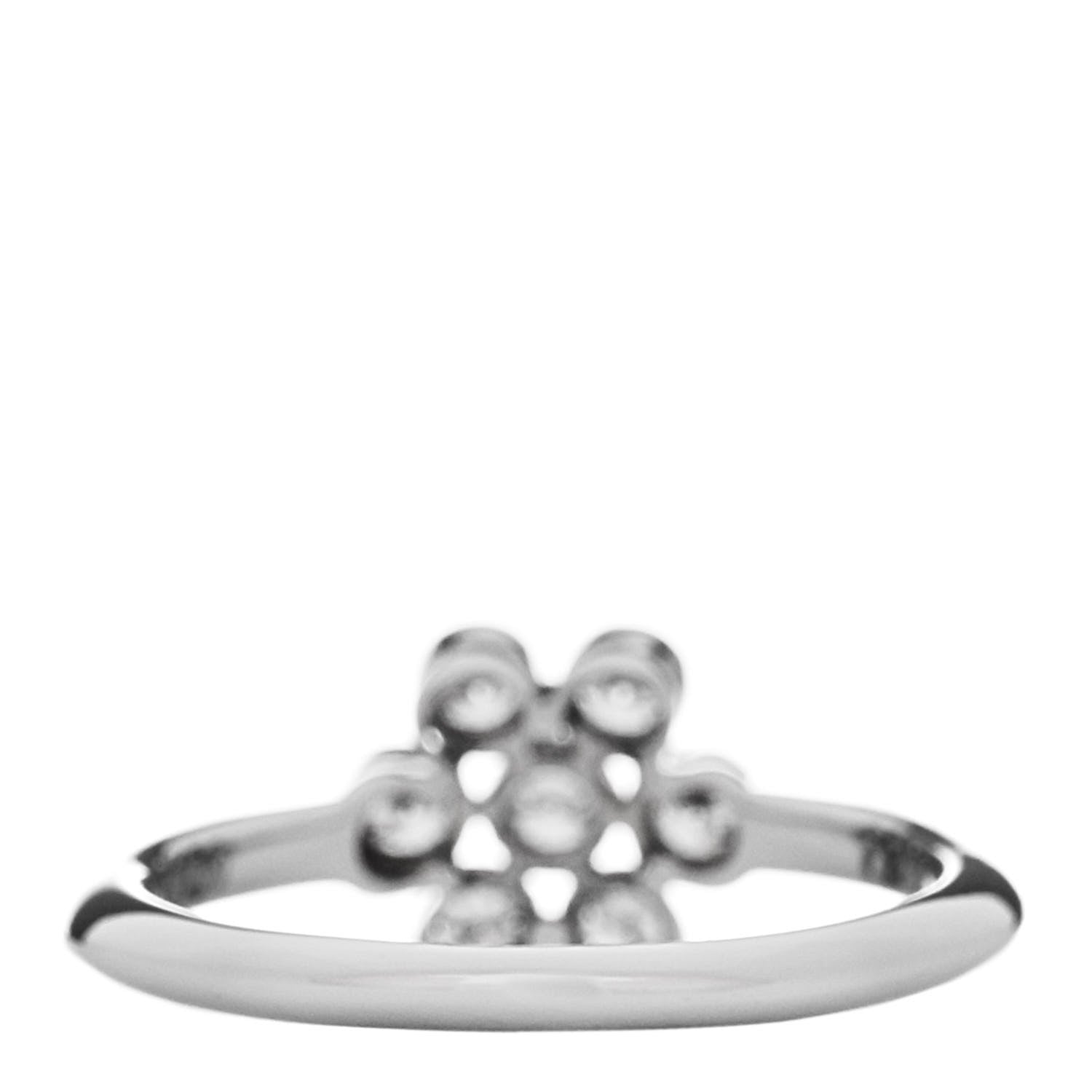 Tiffany Platinum Diamond Enchant Flower Ring 48 4.5 3 of 5
