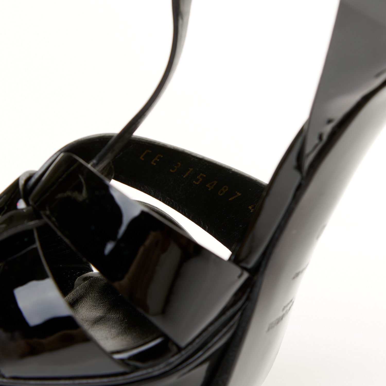 Saint Laurent Patent Tribute 105 Platform Sandals 40 Black 8 of 9