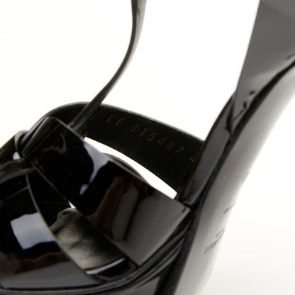 Saint Laurent Patent Tribute 105 Platform Sandals 40 Black 8 of 9