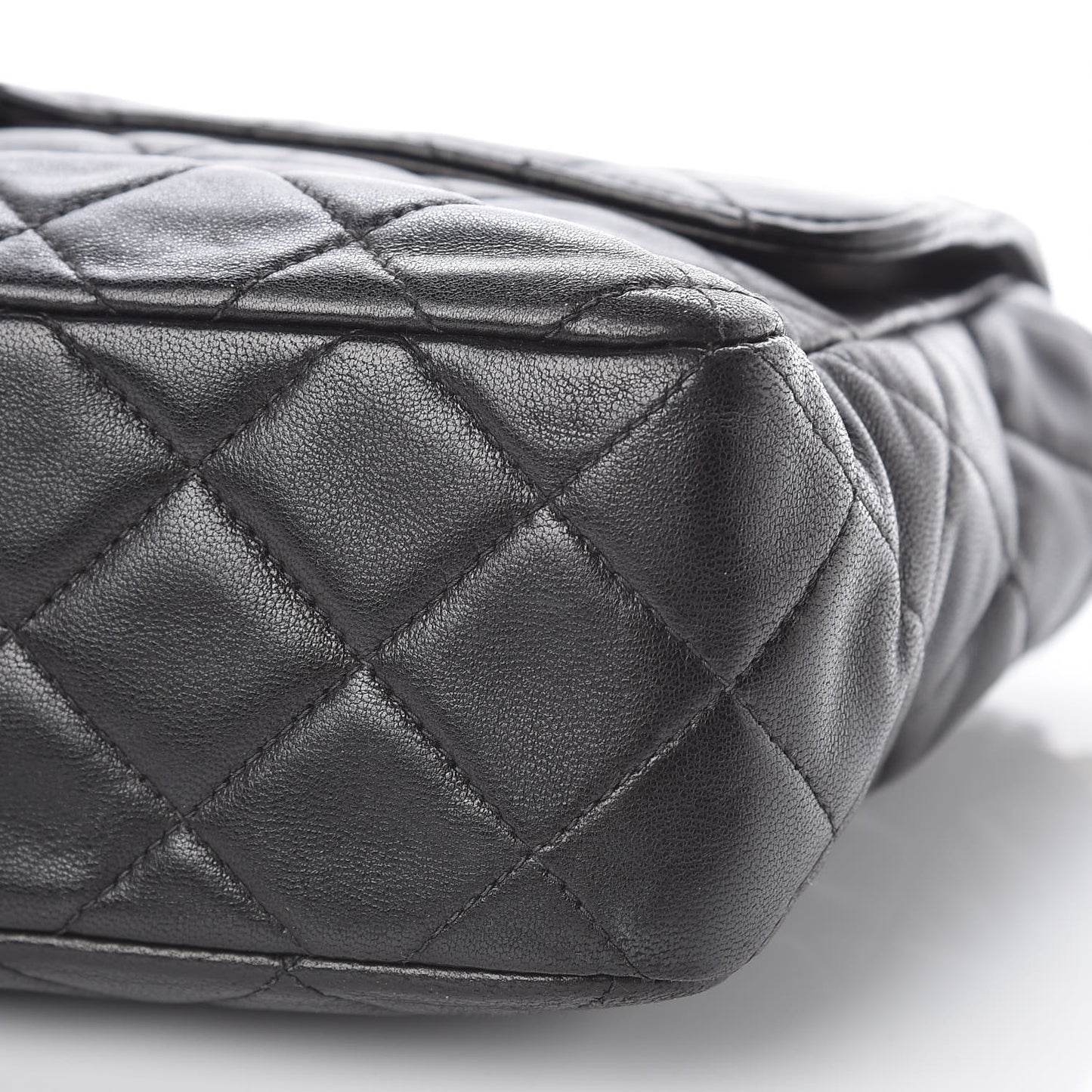 Lambskin Quilted Medium Single Flap Black
