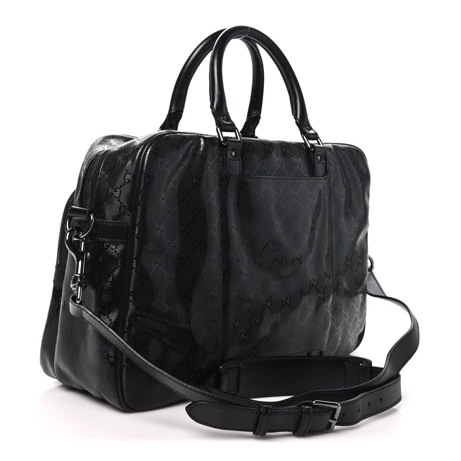 Gucci Imprime Monogram Medium Travel Bag Black 3 of 10