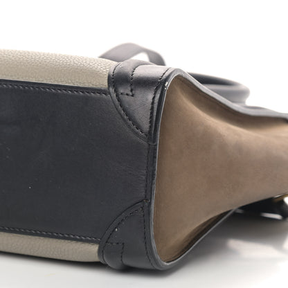 Celine Smooth Drummed Calfskin Nano Tri-Color Luggage Stone 7 of 16