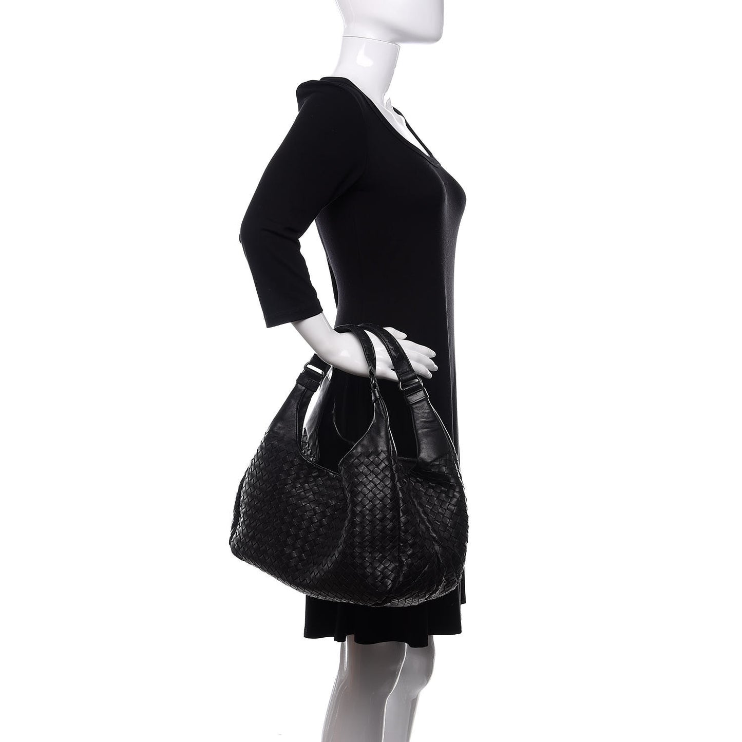Nappa Intrecciato Medium Campana Black