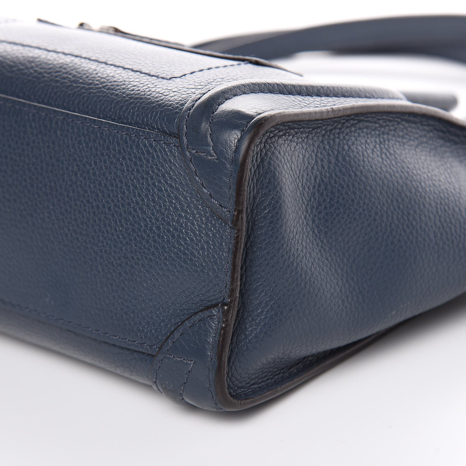 Celine Drummed Calfskin Nano Luggage Orage 9 of 17