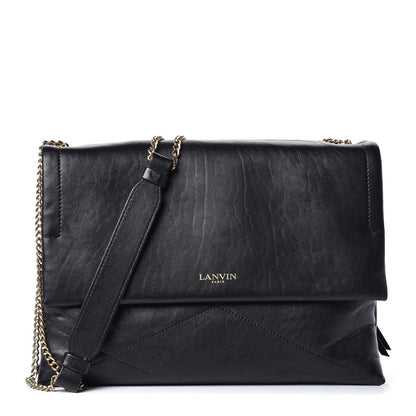 Lanvin Lambskin Quilted Medium Sugar Flap Shoulder Bag Black 1 of 11