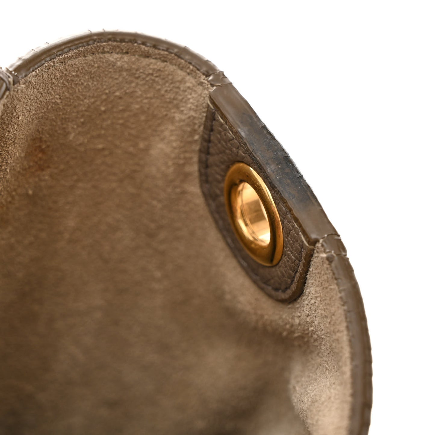 Soft Grained Calfskin Small Sangle Bucket Bag Taupe