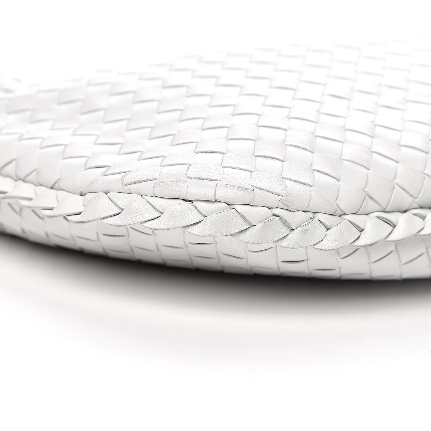 Nappa Intrecciato Medium Veneta Hobo White