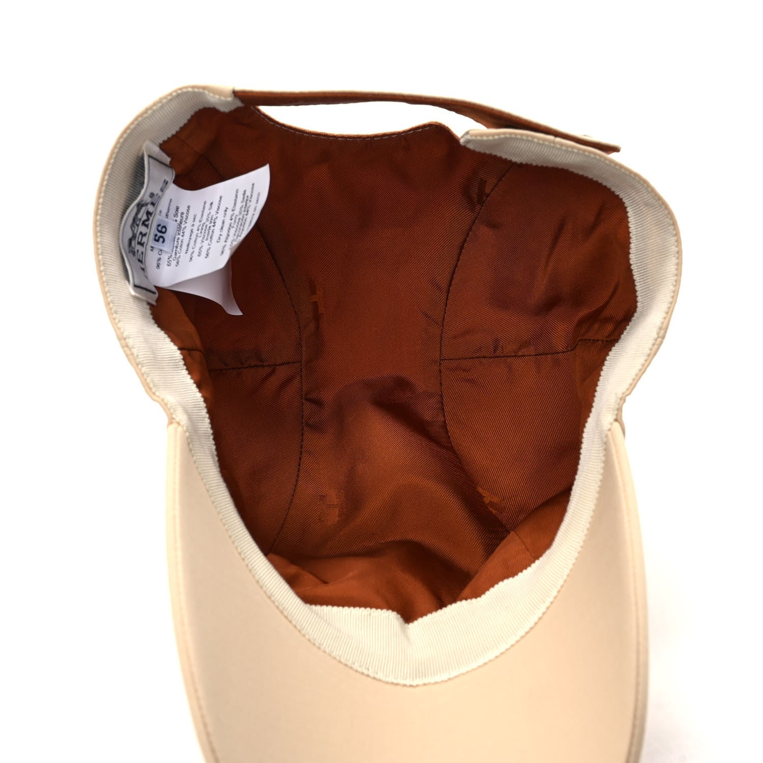 Hermes Cotton Davis H Primavera Hat 56 Blanc Creme 7 of 9