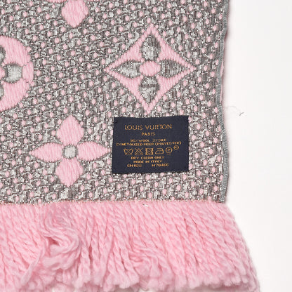 Louis Vuitton Wool Silk Logomania Shine Scarf Pink 4 of 4