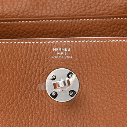 Hermes Taurillon Clemence Lindy 26 Gold 6 of 11