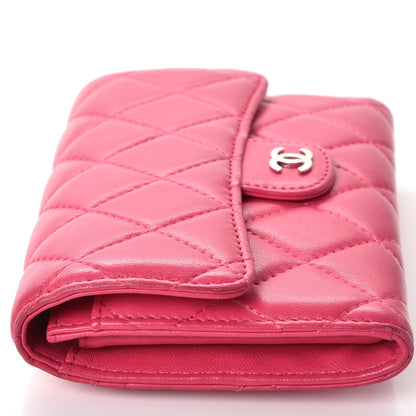 Chanel Lambskin Quilted Small Flap Wallet Fuchsia 13 of 15