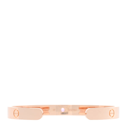 Cartier 18K Pink Gold Pink Sapphire LOVE Cuff Bracelet 17 2 of 4