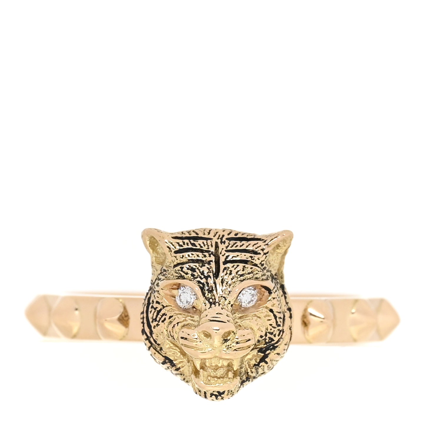 18K Yellow Gold Diamond Le Marche Des Merveilles Feline Ring 56 7.5