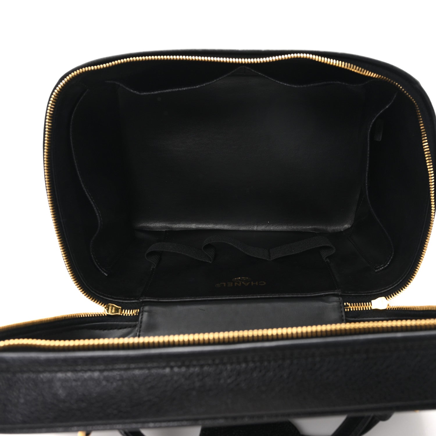 Chanel Caviar CC Vanity Train Case Black 5 of 12