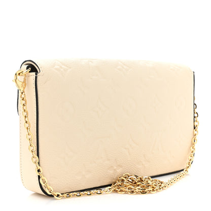 Louis Vuitton Empreinte Pochette Felicie Chain Wallet Cream 4 of 10