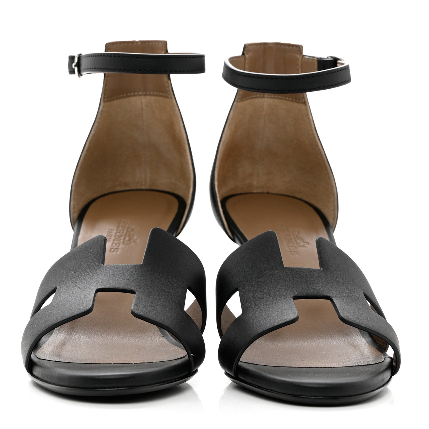 Calfskin Legend Wedge Sandals 36 Black