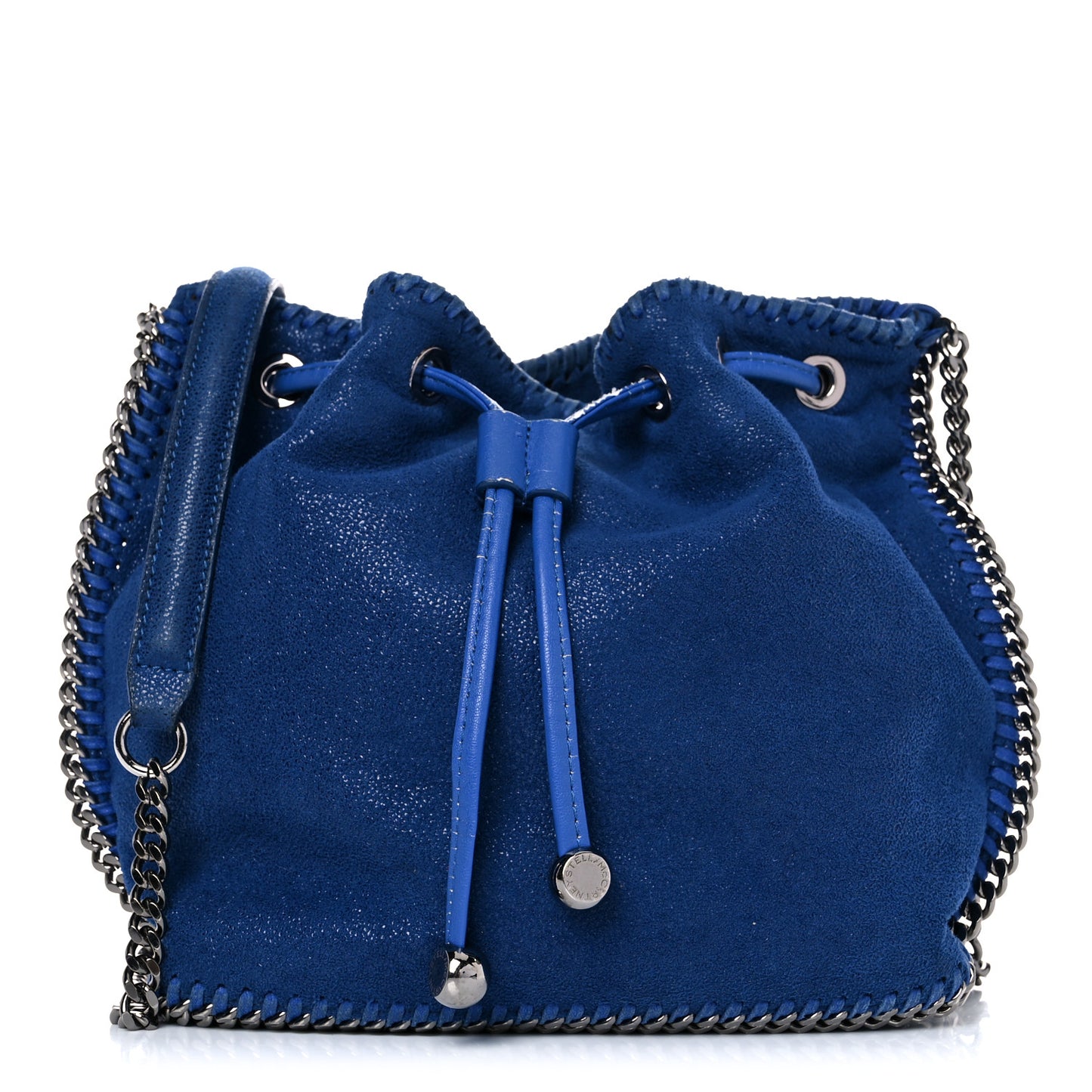 Shaggy Deer Small Falabella Bucket Bag Cornflower