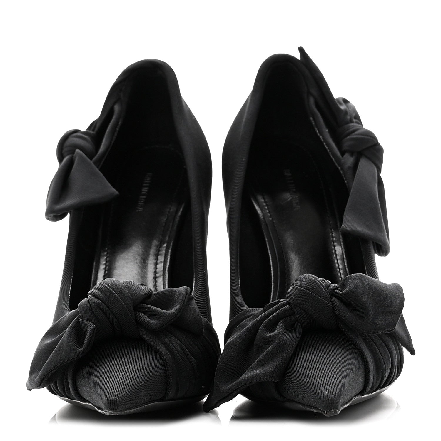 Balenciaga Stretch Cupro Nylon Jersey Knife Knot 110mm Pumps 35 Black 3 of 9