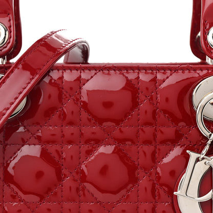 Christian Dior Patent Cannage Medium Lady Dior Red 8 of 10
