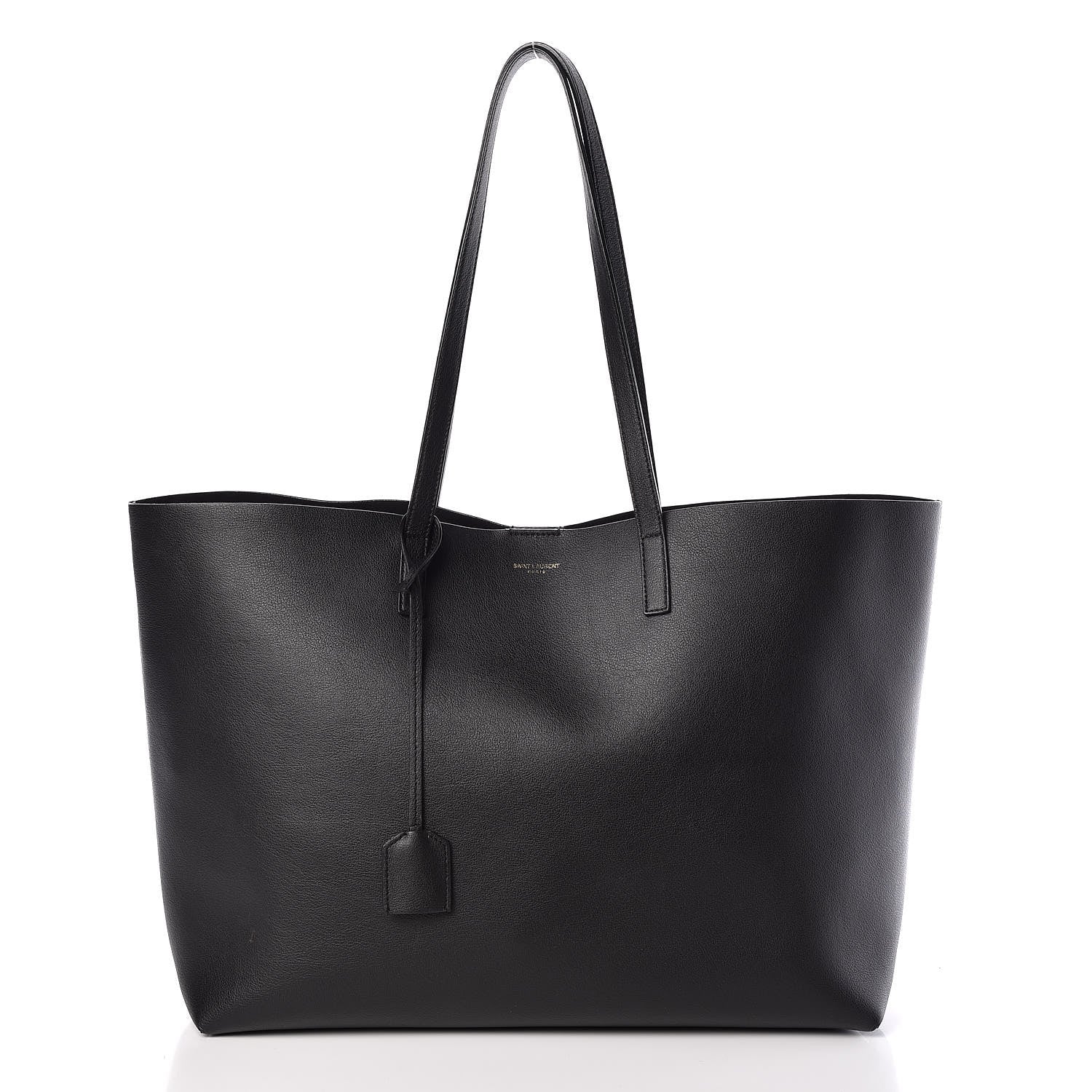 Saint Laurent Calfskin Large Shopping Tote Black 3 of 9